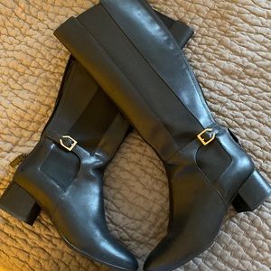 Black leather Cole Haan boots